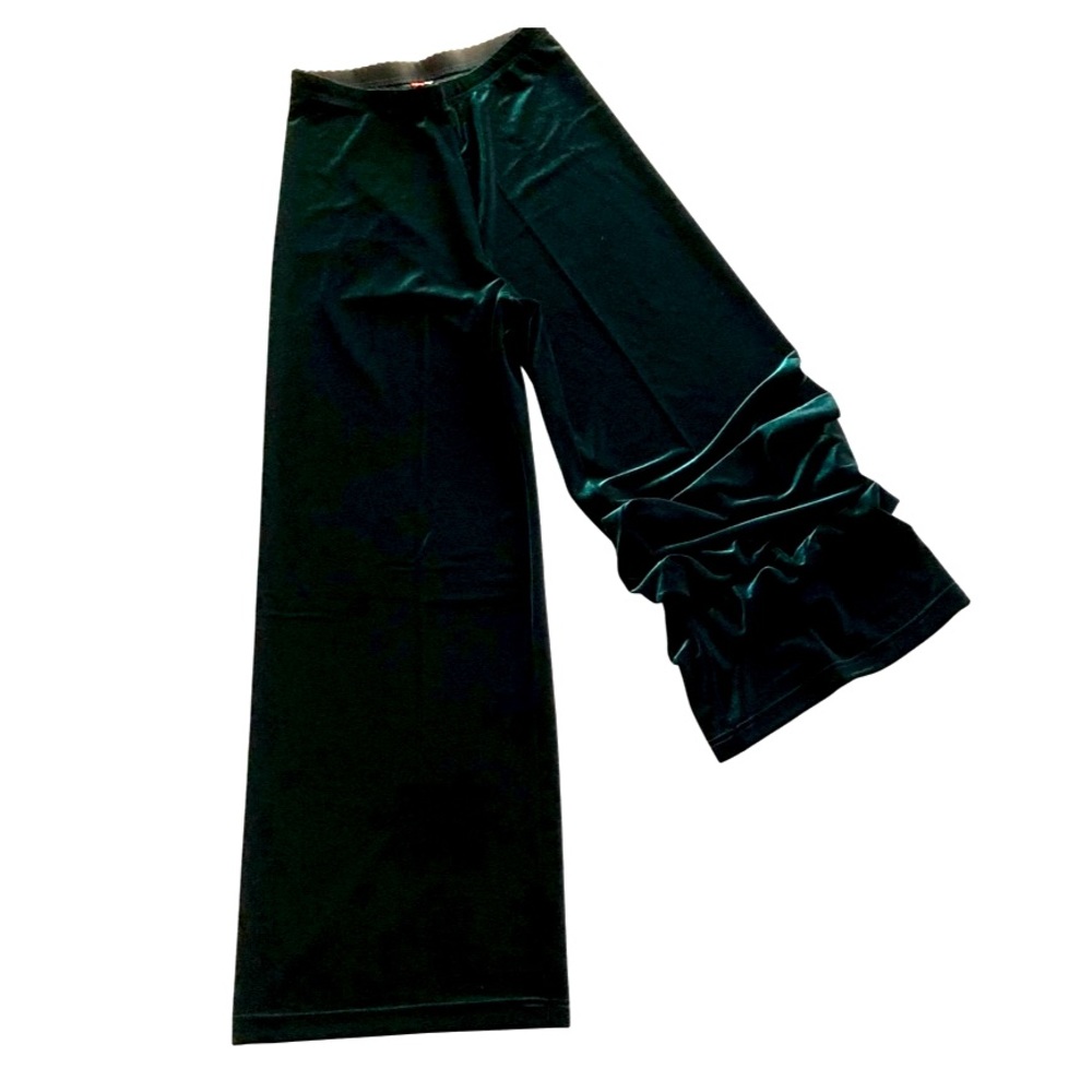Hunter Green Stretch Velvet Pant